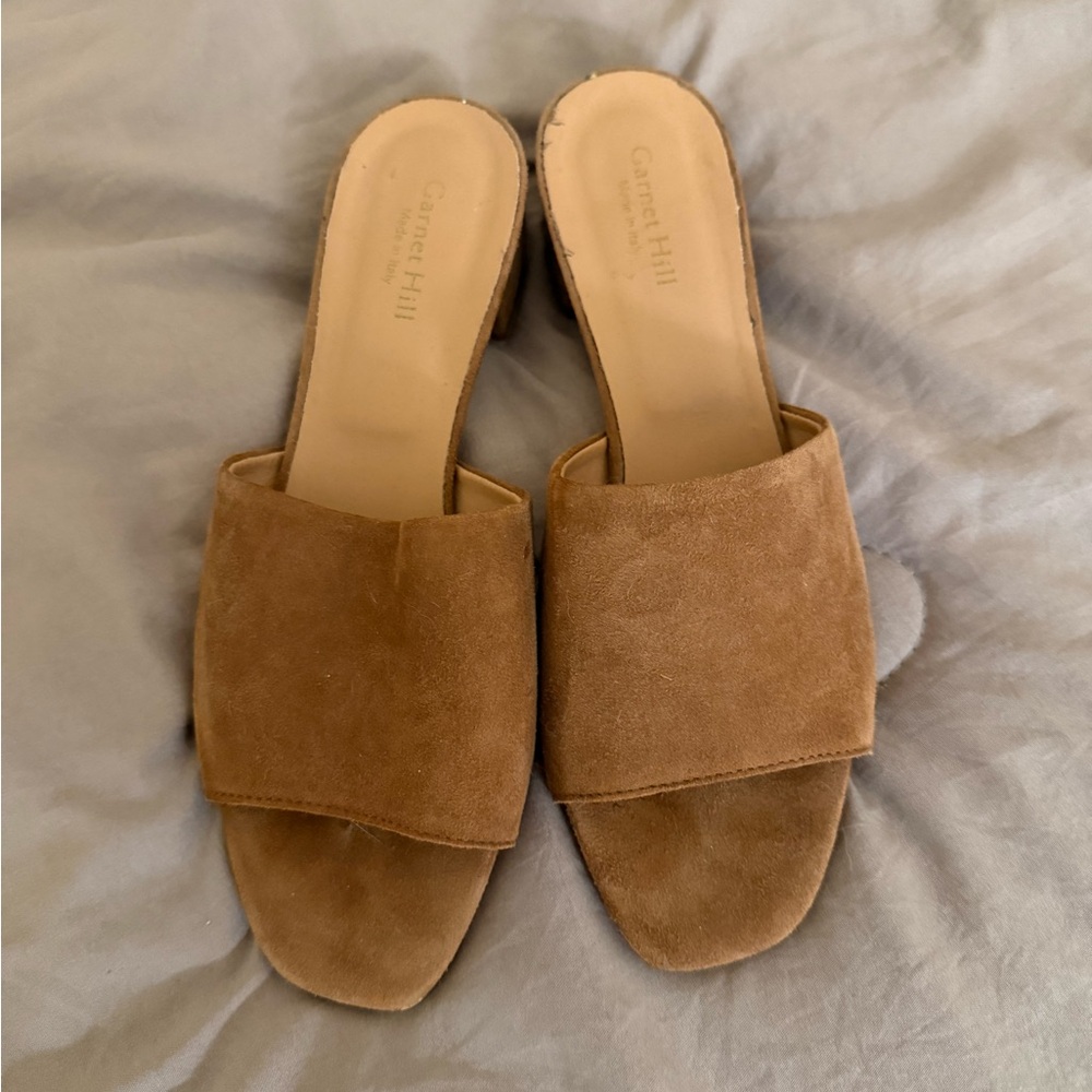 Garnet hill suede heel sandal